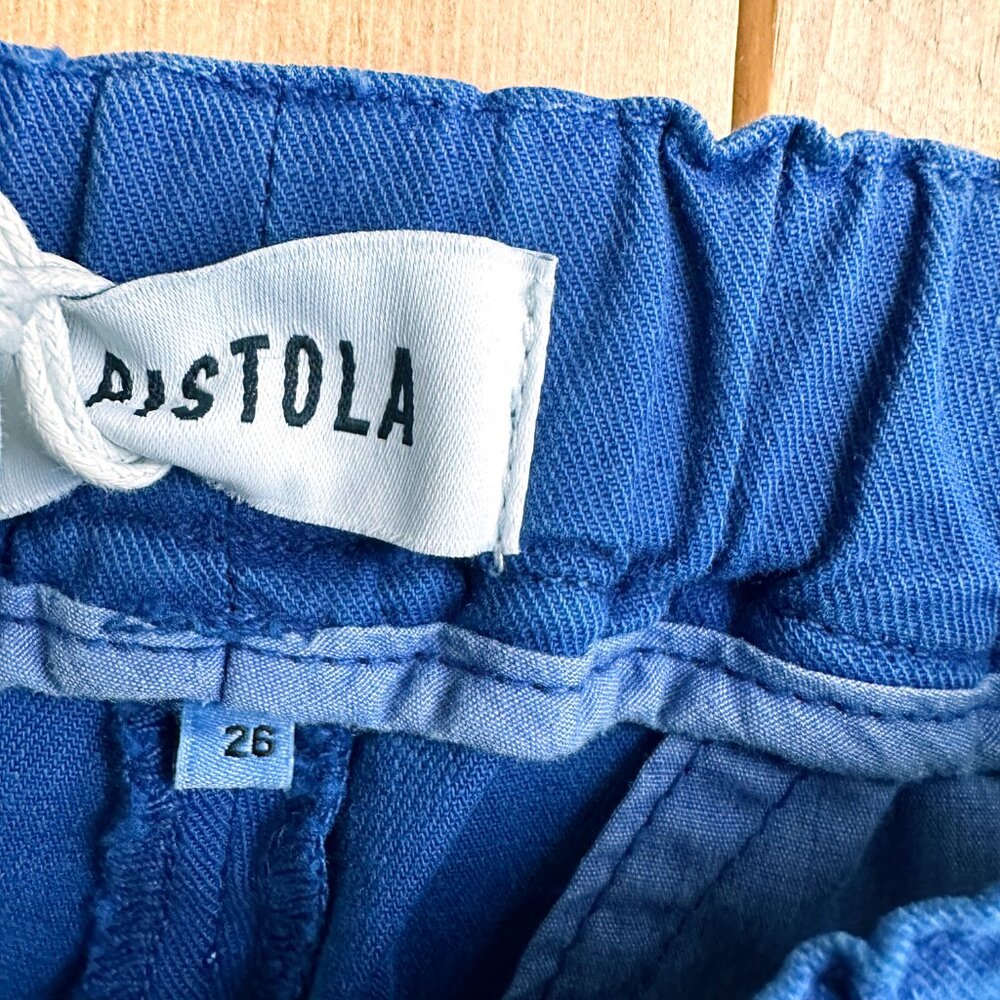 NWT Pistola French‎ Blue Tiff Trousers Joggers 26 Elastic Waist High Rise - Picture 3 of 7